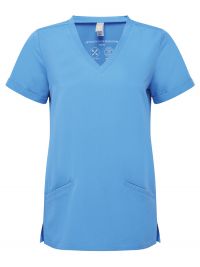Stretch Kasack Damen Hellblau